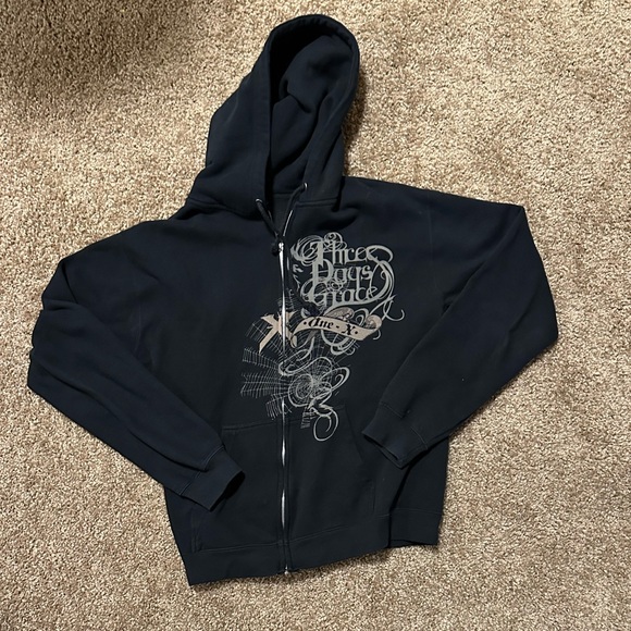 Y2K Three Days Grace Band hoodie size L - Picture 1 of 2